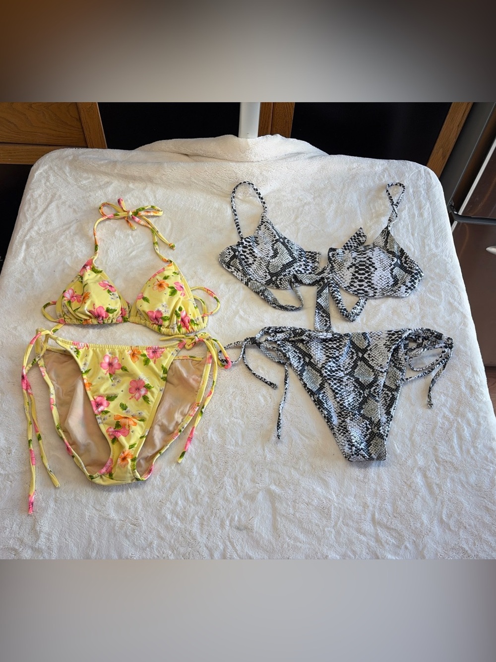 Xhilaration Yellow 2 Piece Sz L / No Brand Snake Print 2 Piece Sz L Bikinis
